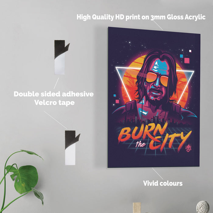 Burn the City - Acrylic Wall Art Poster
