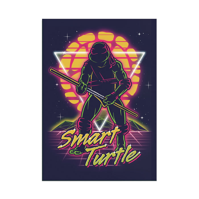 Retro Smart Turtle - Acrylic Wall Art Poster
