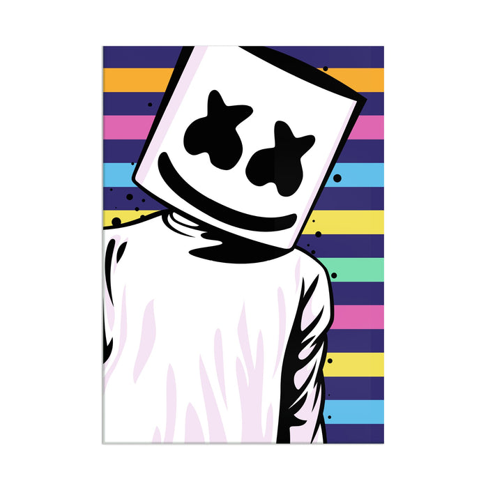 Marshmello Face - Acrylic Wall Art Poster Print