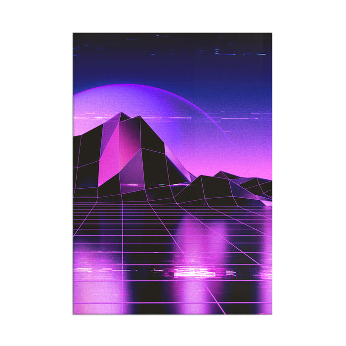 Retro Landscape - Acrylic Wall Art Poster Print