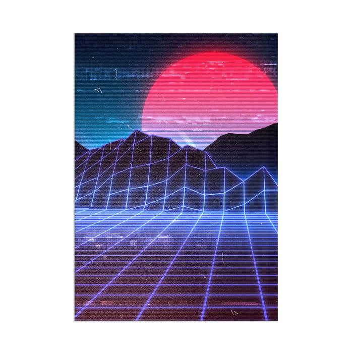 Retro Landscape - Acrylic Wall Art Poster Print