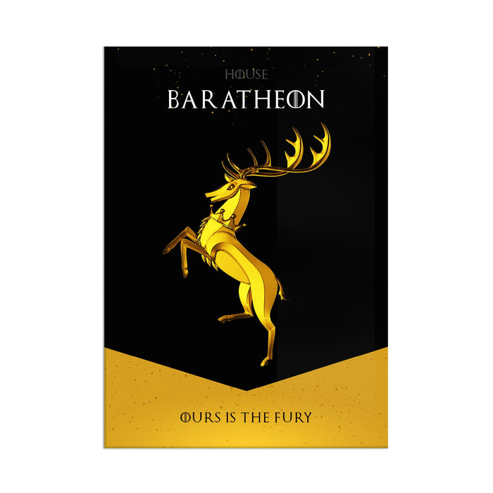 GOT House Baratheon - Acrylic Wall Art Poster Print