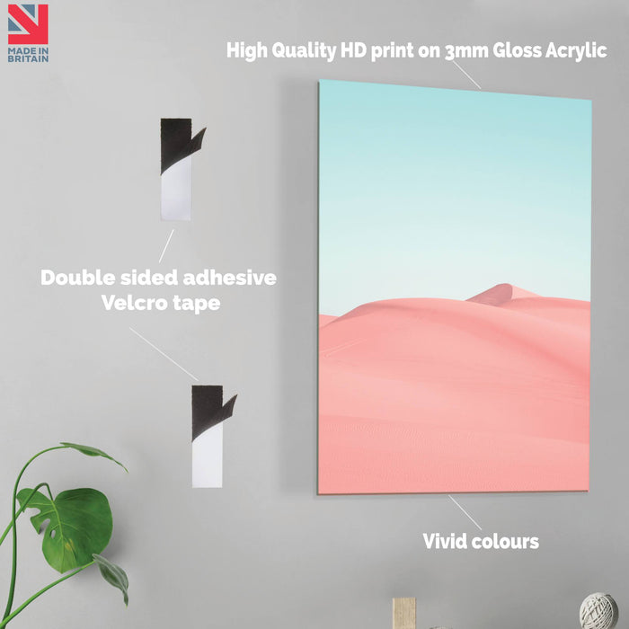 Pink Sands Desert - Acrylic Wall Art Poster Print