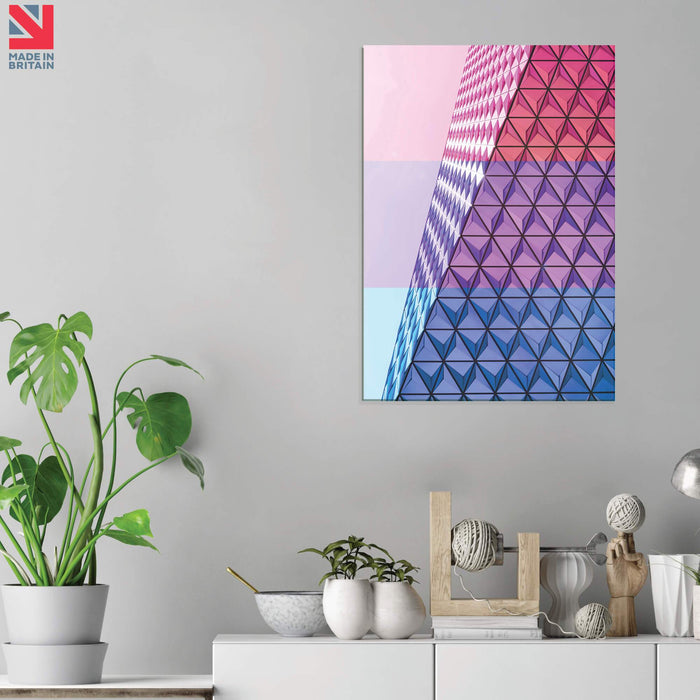 Purple Architecture - Acrylic Wall Art Poster Print
