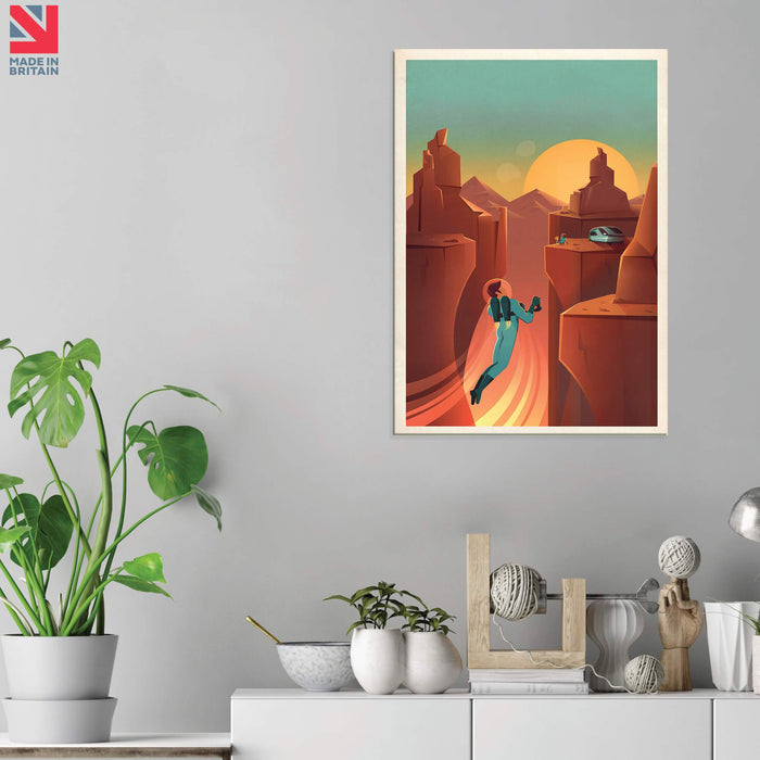 Marineris Mars Space Poster - Acrylic Wall Art Print