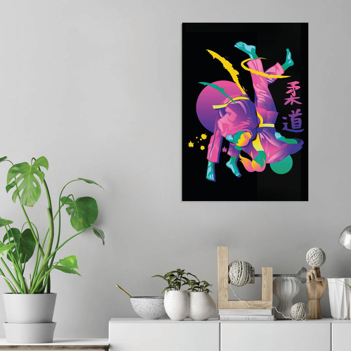 Judo Neon - Acrylic Wall Art Poster Print