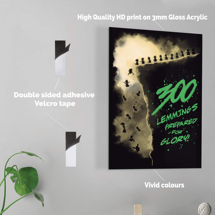 300 Lemmings - Acrylic Wall Art Poster