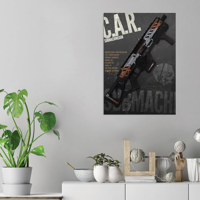 Gun Car - Printed Acrylic Wall Art Poster