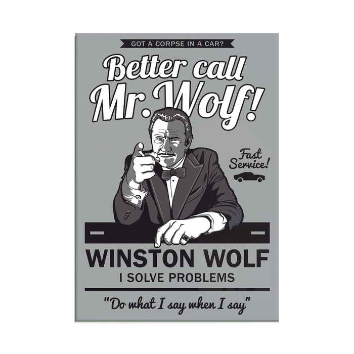 Better Call Mr. Wolf - Acrylic Wall Art Poster