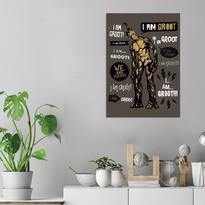 Groot Famous Quotes - Acrylic Wall Art Poster
