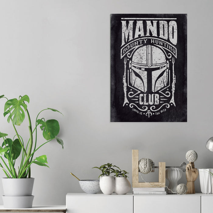 Mando Bounty Hunting Club - Acrylic Wall Art Poster