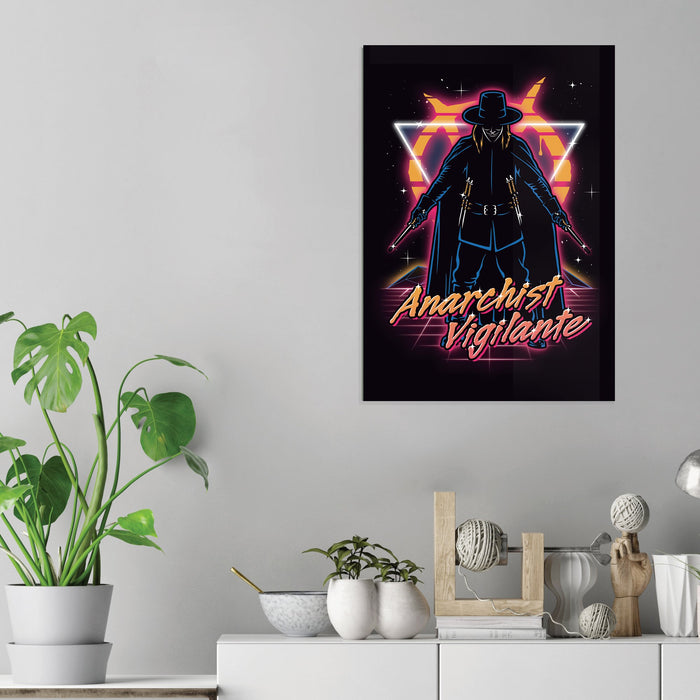 Retro Anarchist Vigilante - Acrylic Wall Art Poster