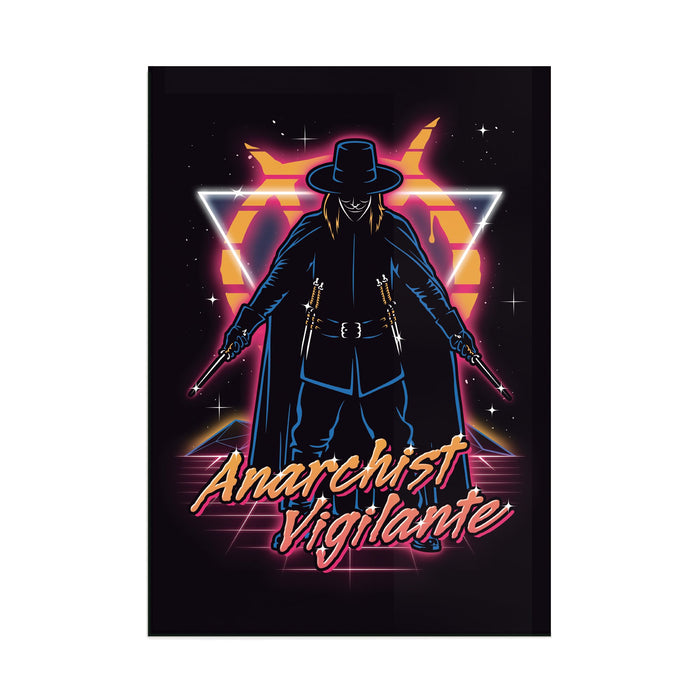 Retro Anarchist Vigilante - Acrylic Wall Art Poster