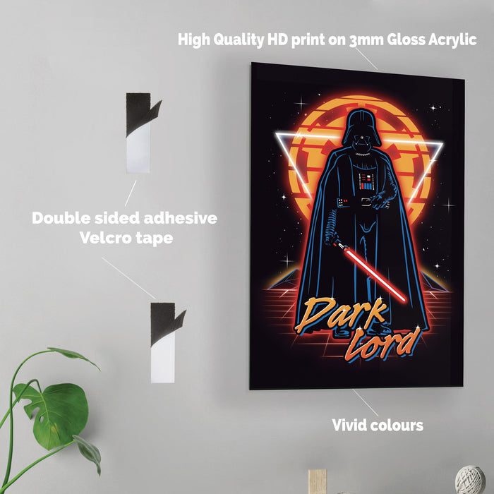 Retro Dark Lord - Acrylic Wall Art Poster