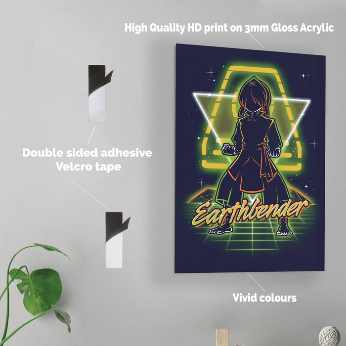 Retro Earthbender - Acrylic Wall Art Poster