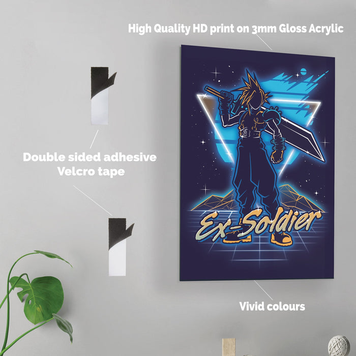 Retro Ex-Soldier - Acrylic Wall Art Poster
