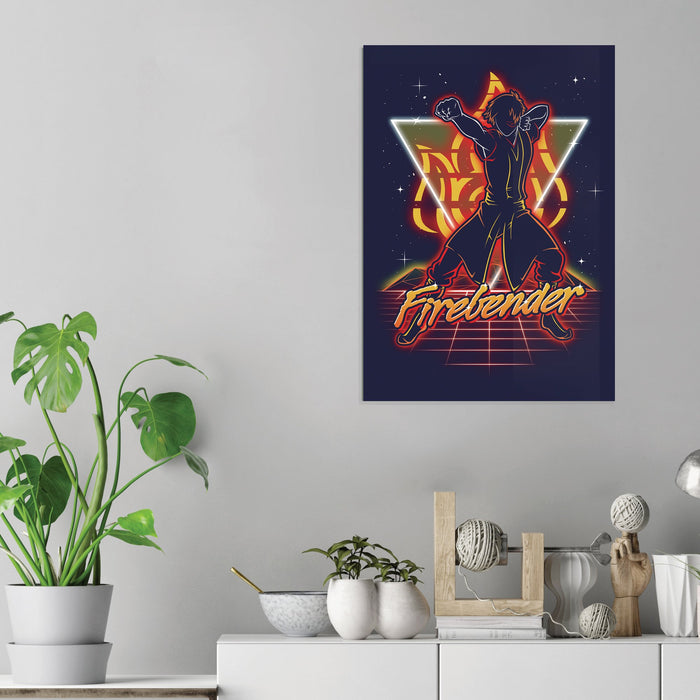 Retro Firebender - Acrylic Wall Art Poster