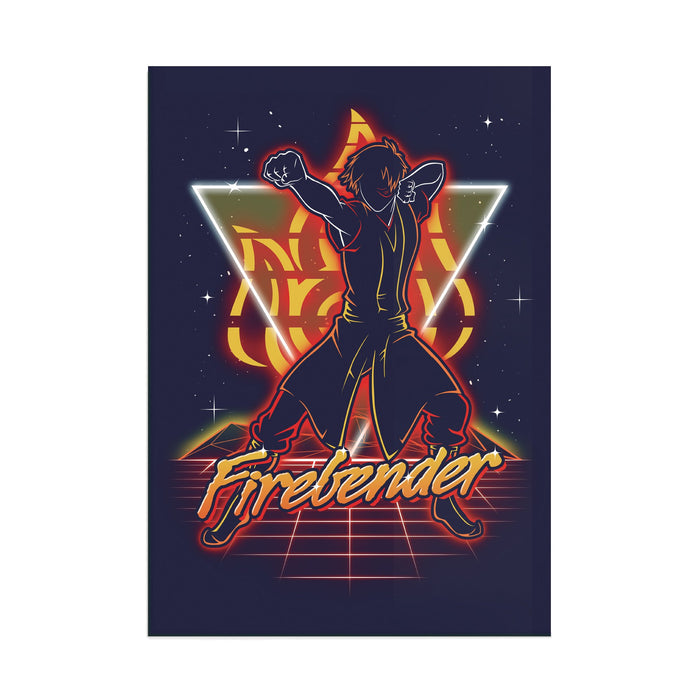Retro Firebender - Acrylic Wall Art Poster