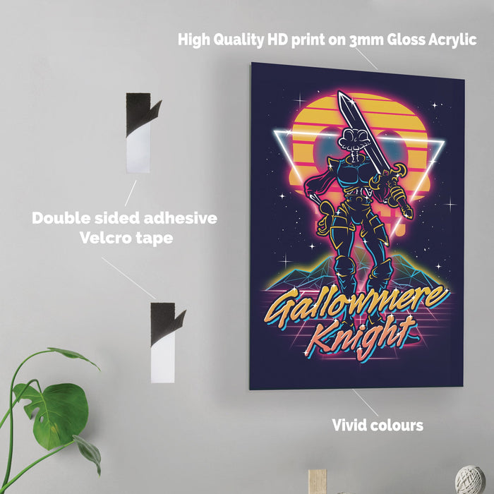 Retro Gallowmere Knight - Acrylic Wall Art Poster