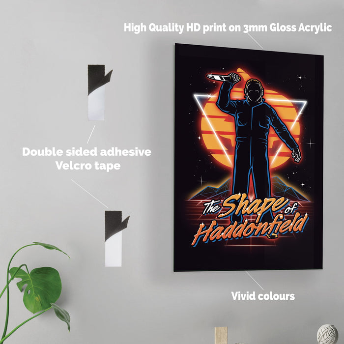 Retro Haddonfield Shape - Acrylic Wall Art Poster