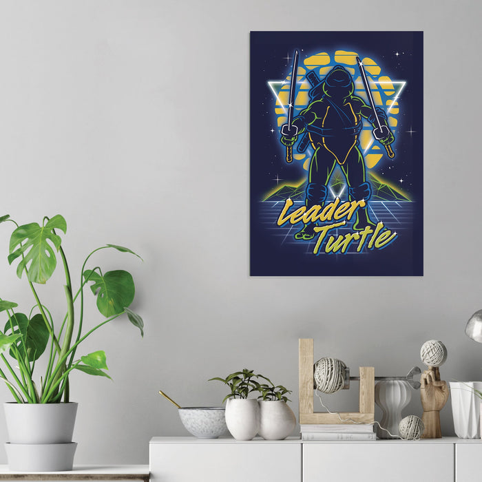 Retro Leader Turtle - Acrylic Wall Art Poster
