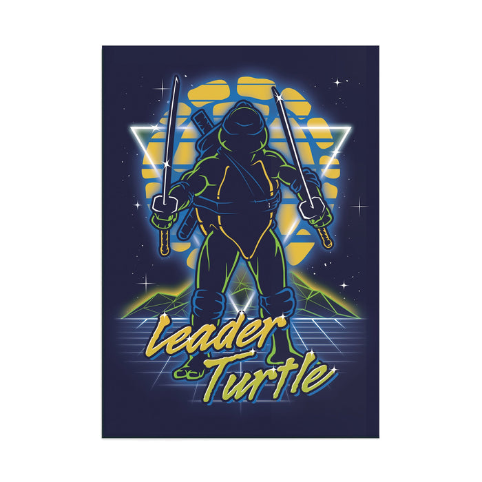 Retro Leader Turtle - Acrylic Wall Art Poster