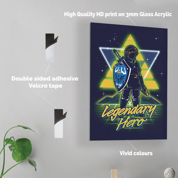 Retro Legendary Hero - Acrylic Wall Art Poster