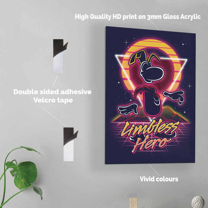 Retro Limbless Hero - Acrylic Wall Art Poster