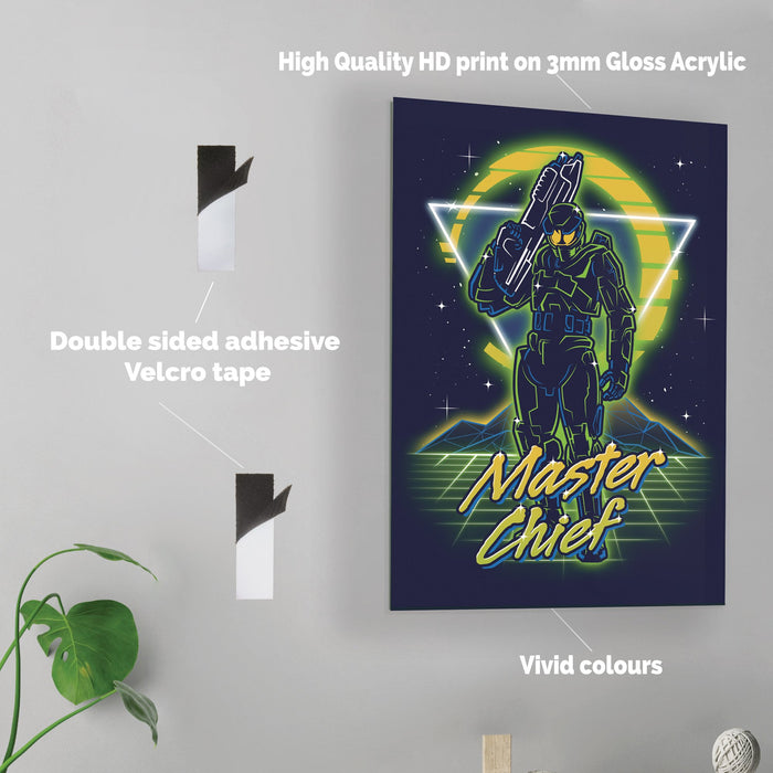 Retro Master Chief - Acrylic Wall Art Poster