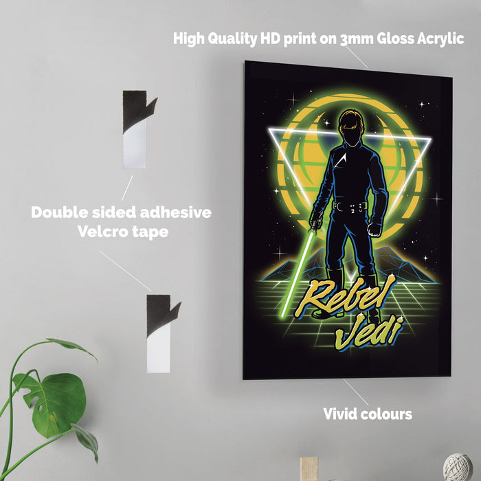 Retro Rebel Jedi - Acrylic Wall Art Poster