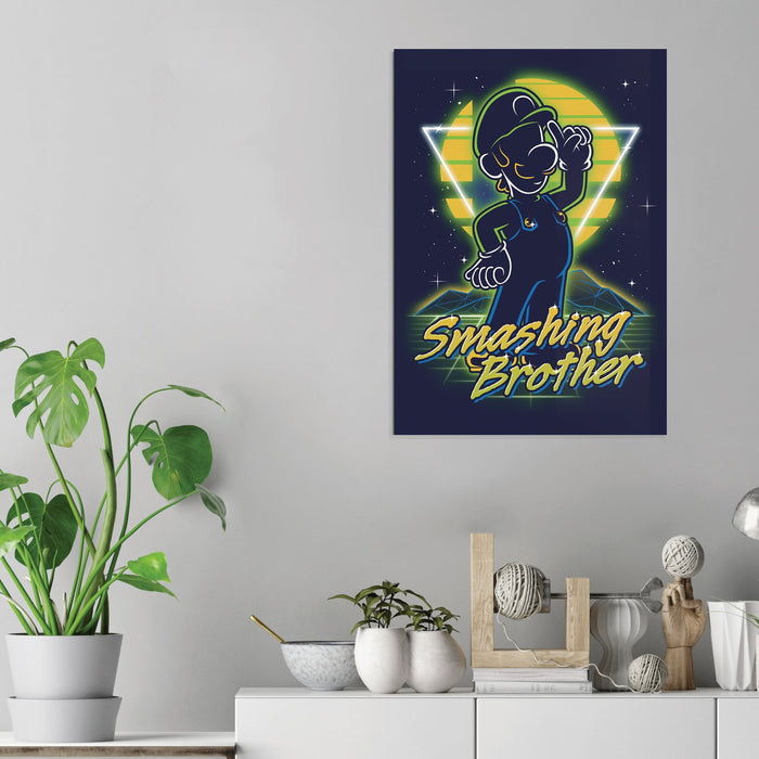 Retro Smashing Brother - Acrylic Wall Art Poster