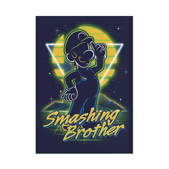 Retro Smashing Brother - Acrylic Wall Art Poster