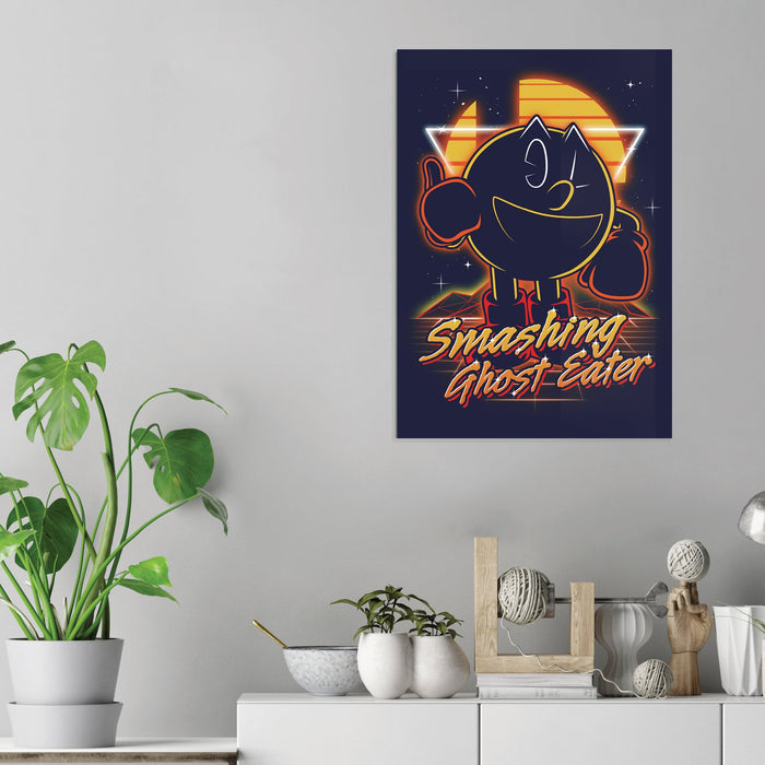 Retro Smashing Ghost Eater - Acrylic Wall Art Poster