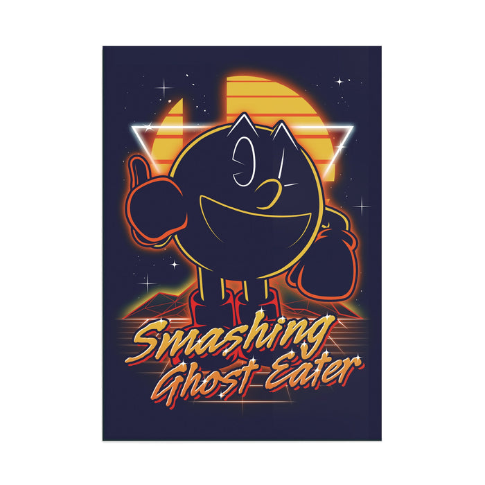 Retro Smashing Ghost Eater - Acrylic Wall Art Poster