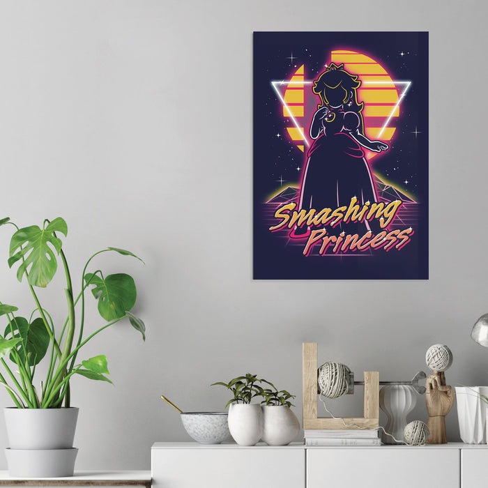 Retro Smashing Princess - Acrylic Wall Art Poster