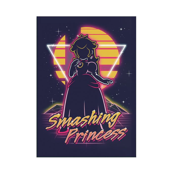 Retro Smashing Princess - Acrylic Wall Art Poster