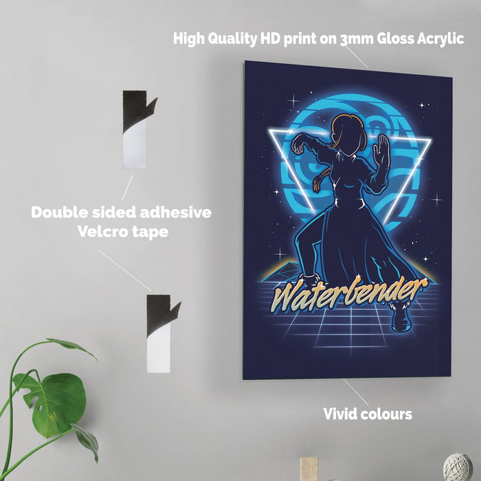 Retro Waterbender - Acrylic Wall Art Poster