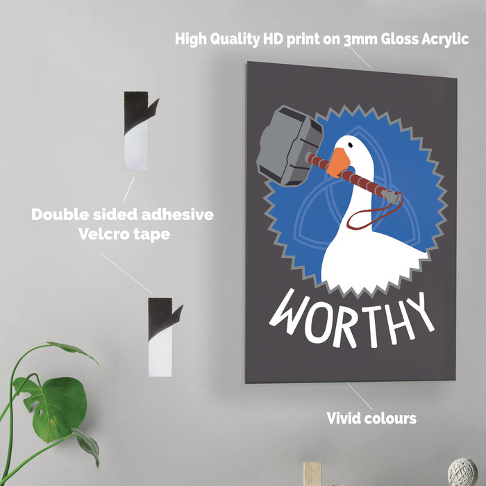 Worthy Goose - Acrylic Wall Art Poster