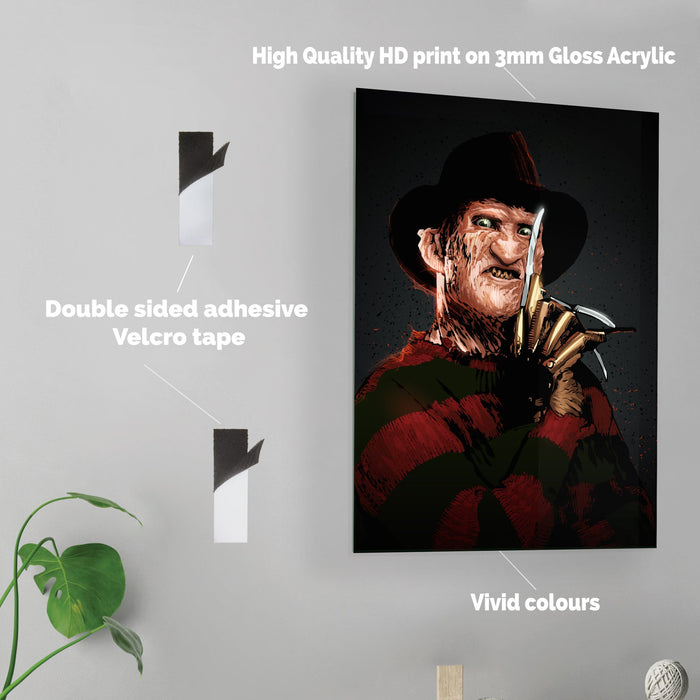 Freddy Krueger - Acrylic Wall Art Poster Print