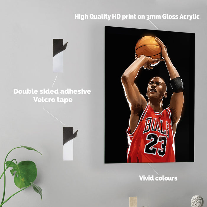 Michael Jordan - Acrylic Wall Art Poster Print