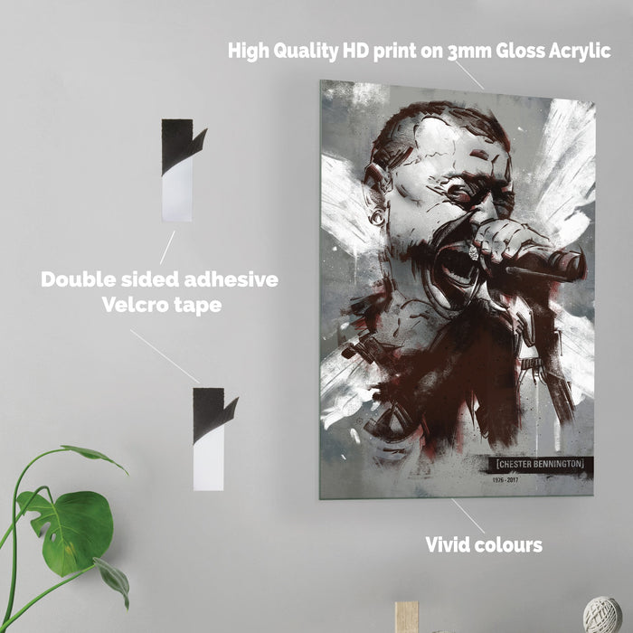Chester Bennington - Acrylic Wall Art Poster Print