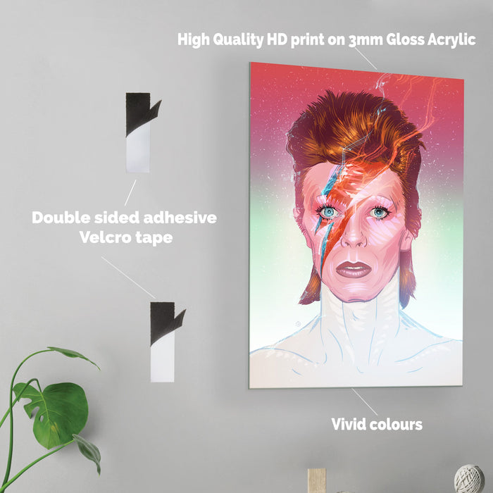 David Bowie - Acrylic Wall Art Poster Print