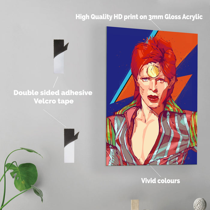 Bowie - Acrylic Wall Art Poster Print
