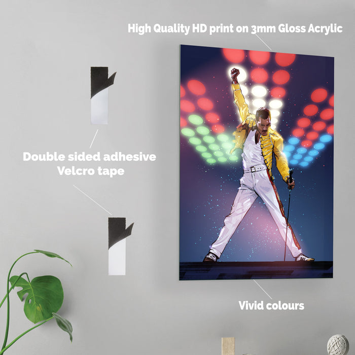 Freddie Mercury - Acrylic Wall Art Poster Print