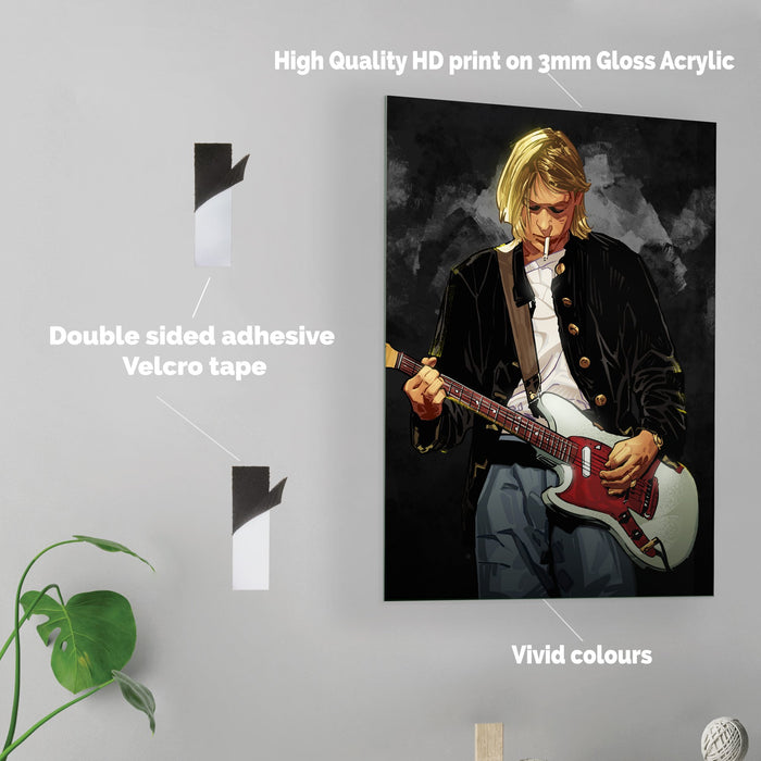 Kurt Cobain - Acrylic Wall Art Poster Print