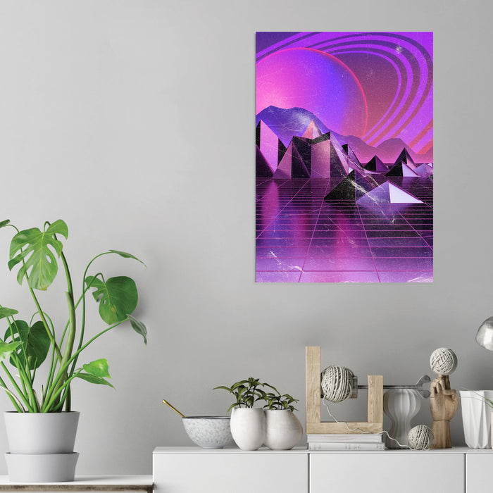 Retro Landscape - Acrylic Wall Art Poster Print