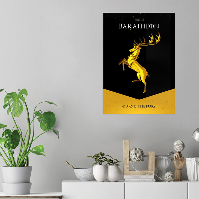 GOT House Baratheon - Acrylic Wall Art Poster Print