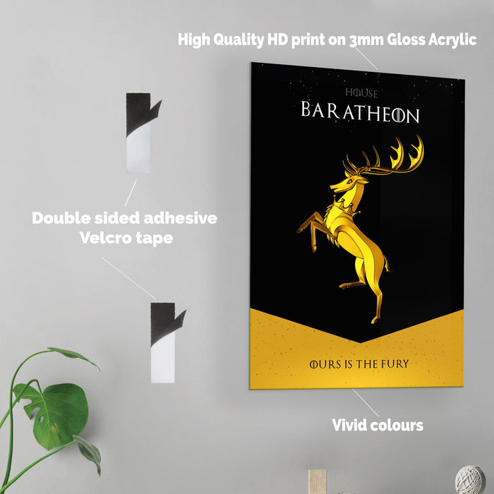 GOT House Baratheon - Acrylic Wall Art Poster Print