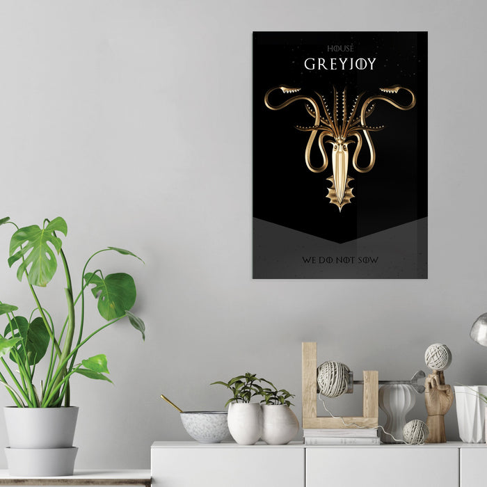 GOT House Greyjoy- Acrylic Wall Art Poster Print