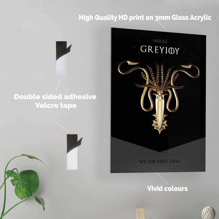 GOT House Greyjoy- Acrylic Wall Art Poster Print